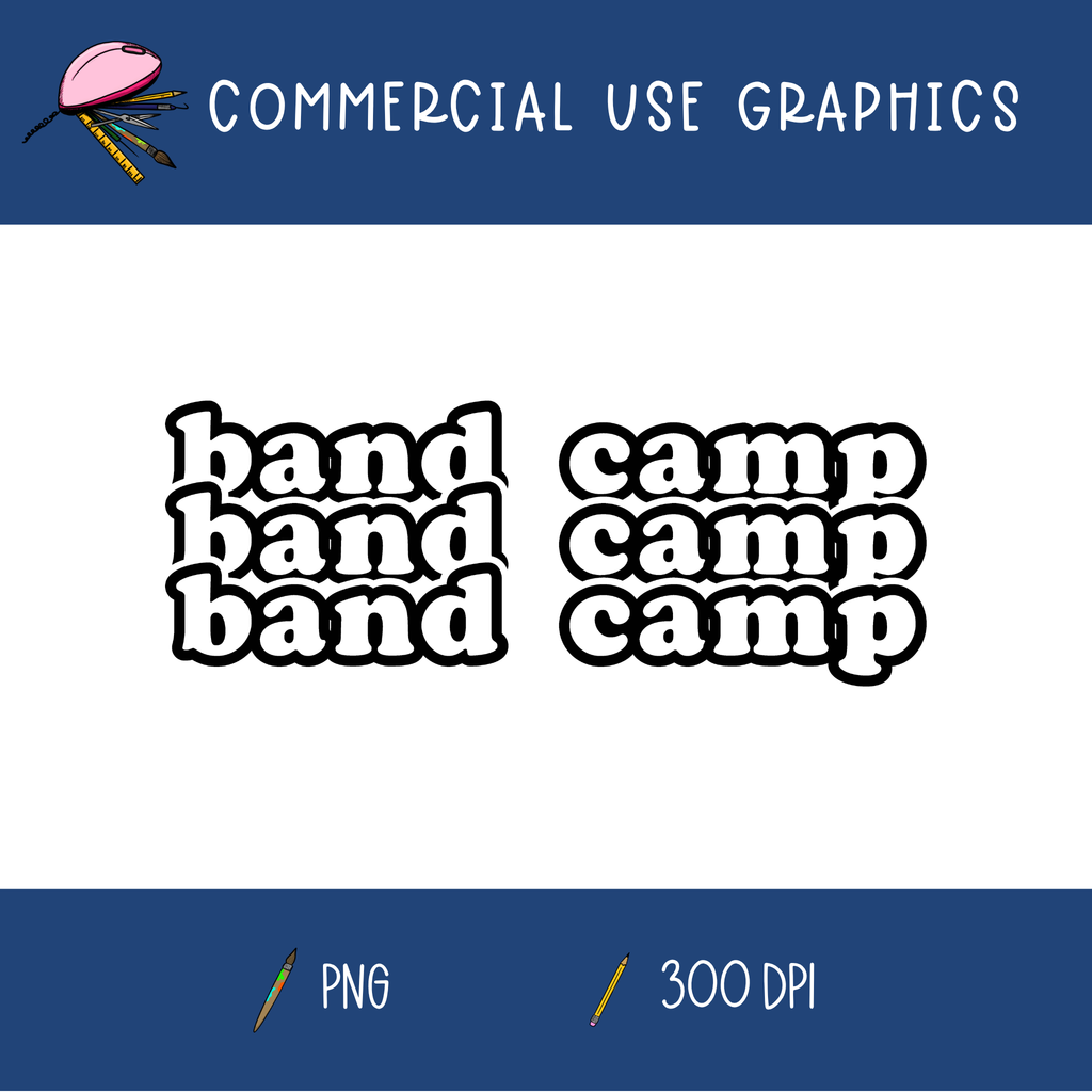 Band Camp Stacked Text Graphic #2