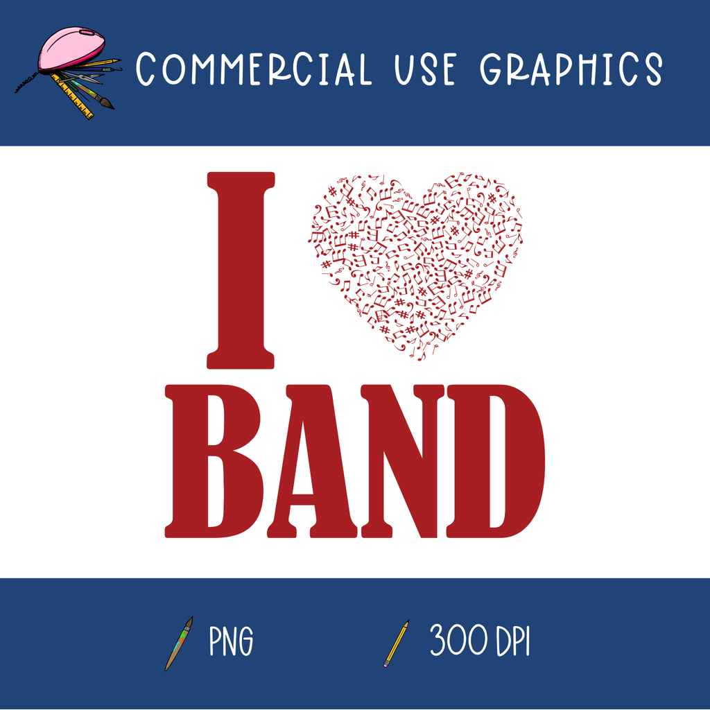 I Love (Heart) Band Graphic