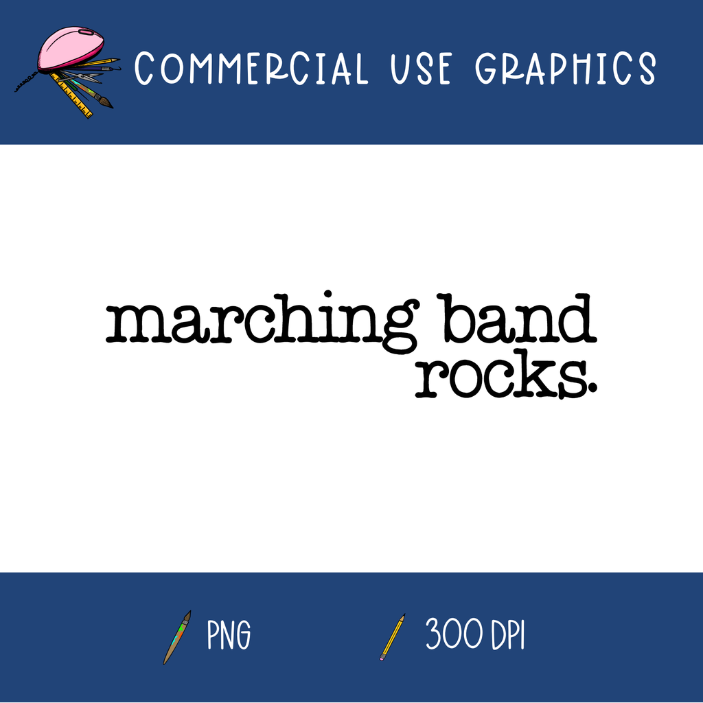 Marching Band Rocks Graphic