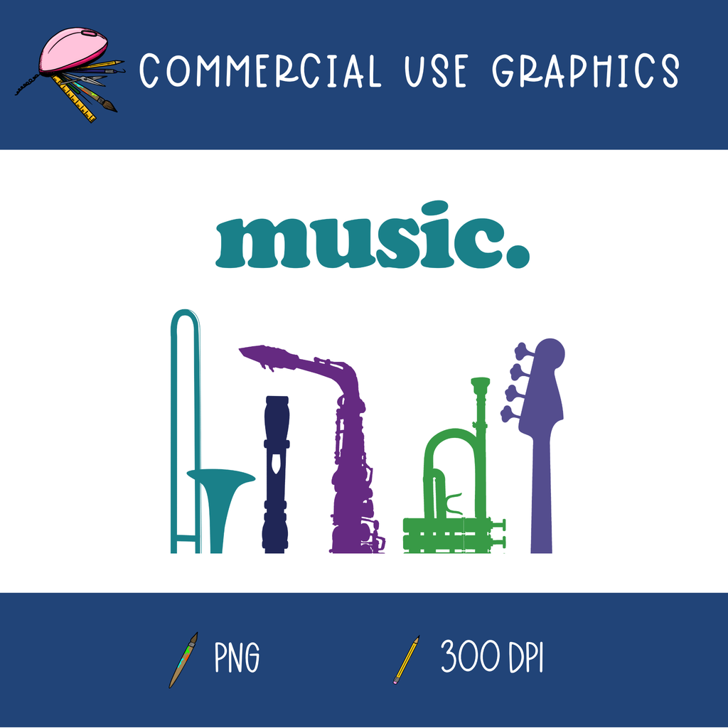 Music with Instruments Graphic