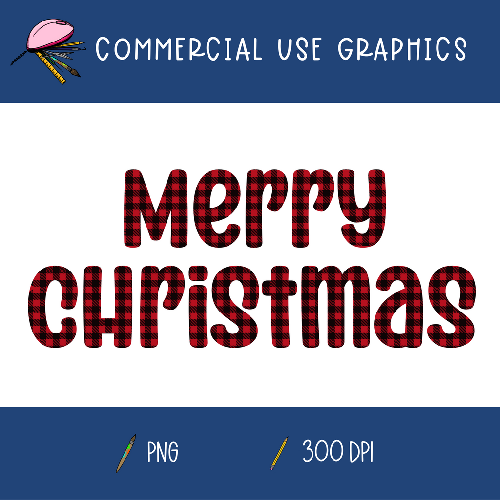 Merry Christmas Plaid Graphic