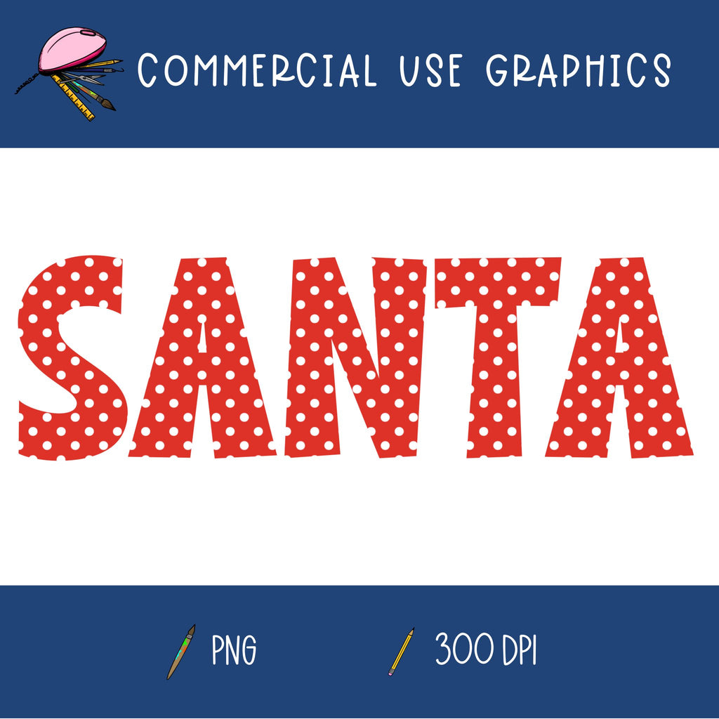 Santa Word Graphic #1