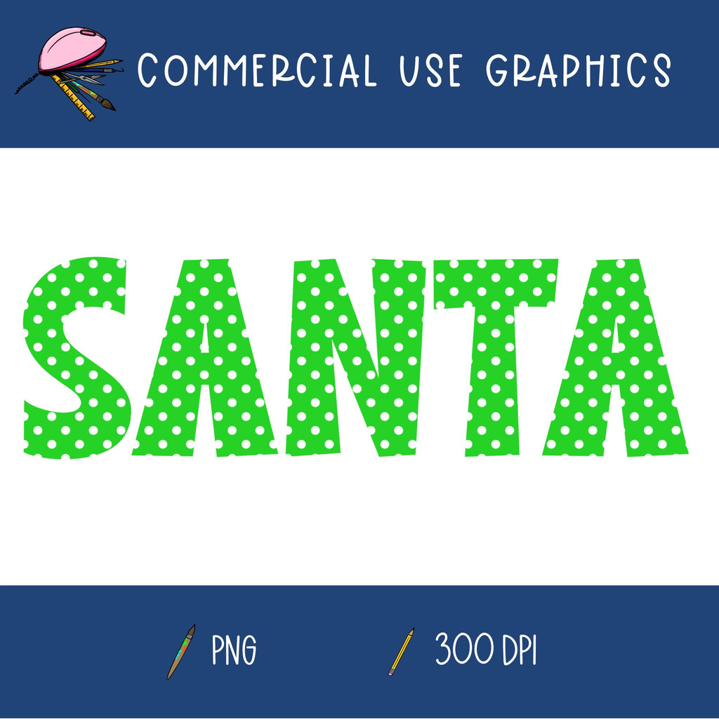 Santa Word Graphic #2