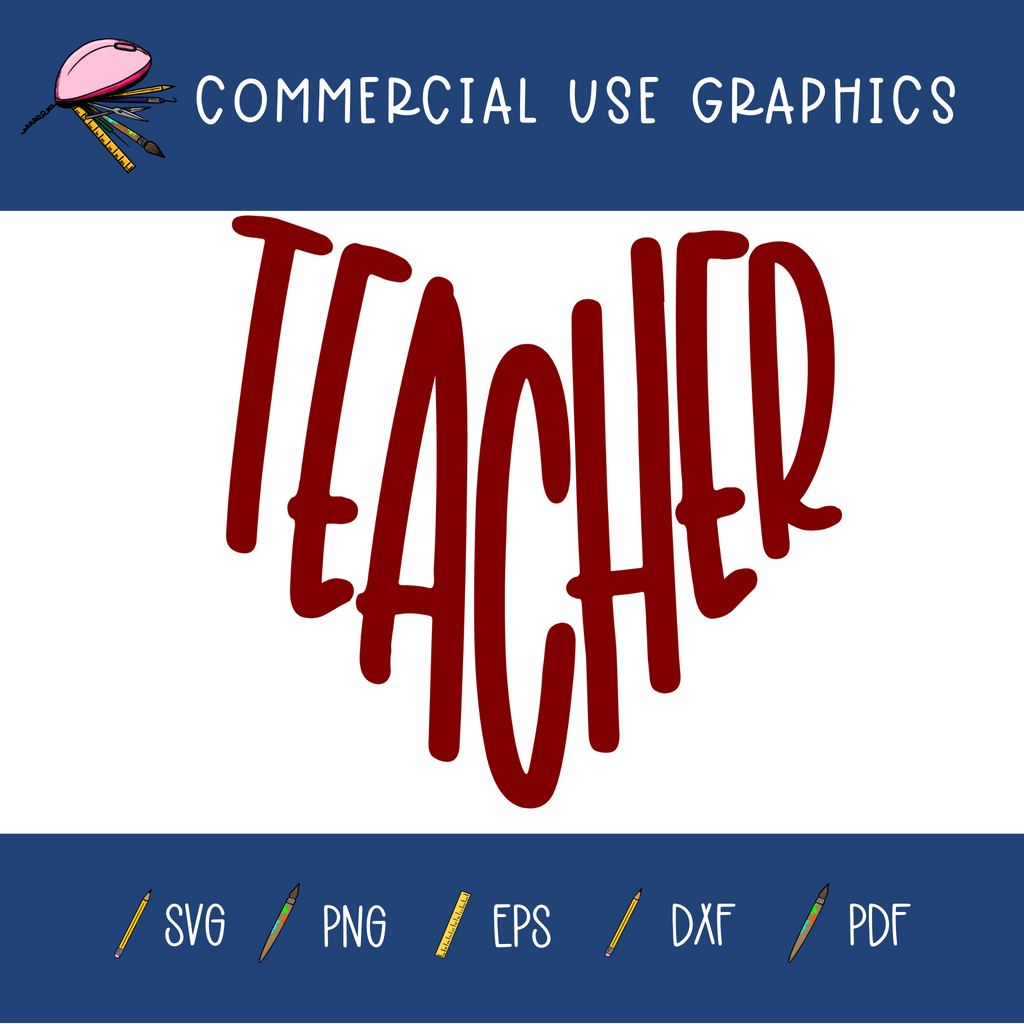 Teacher Heart Graphic